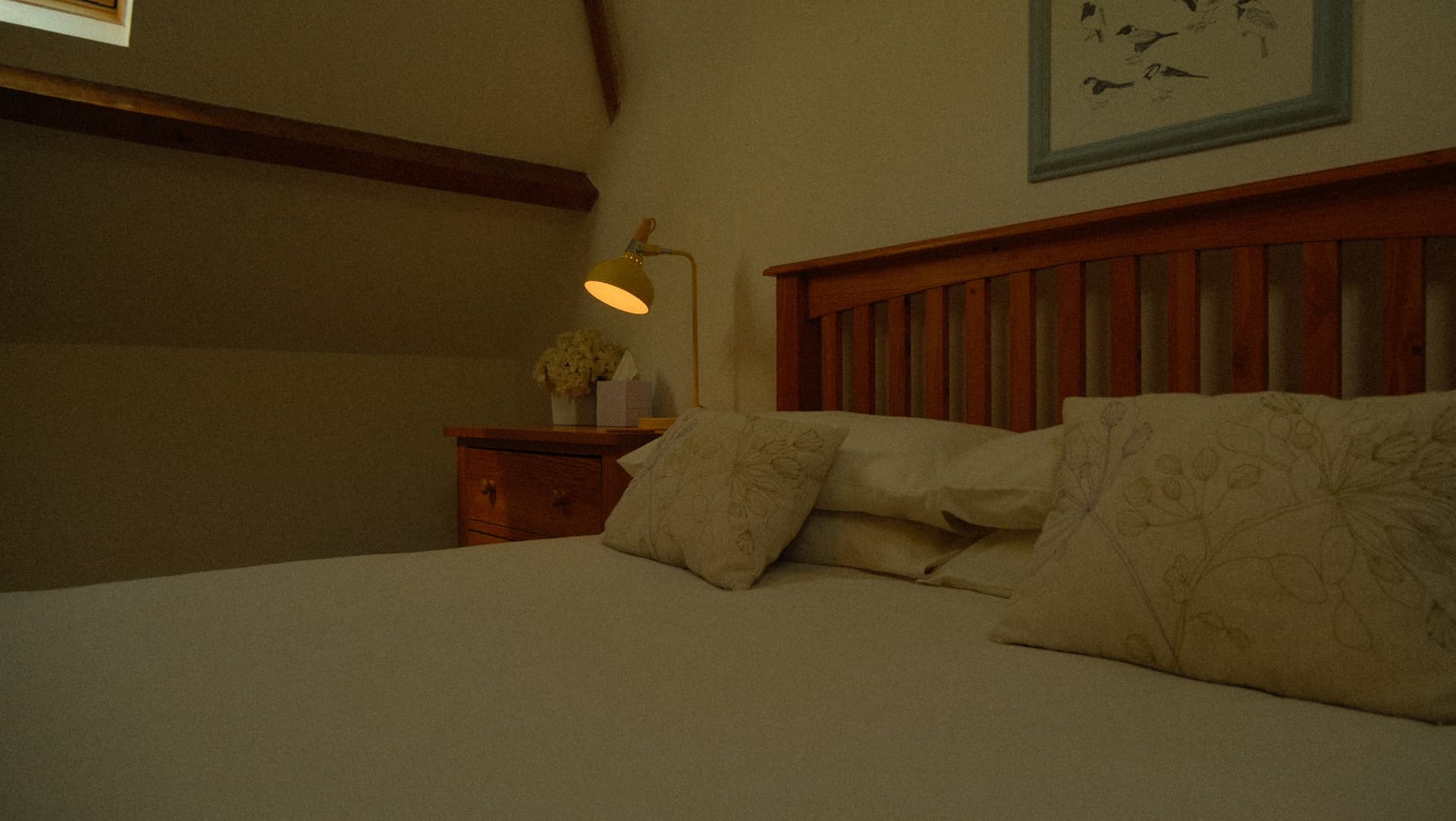 Crisp linen and a quiet corner to read