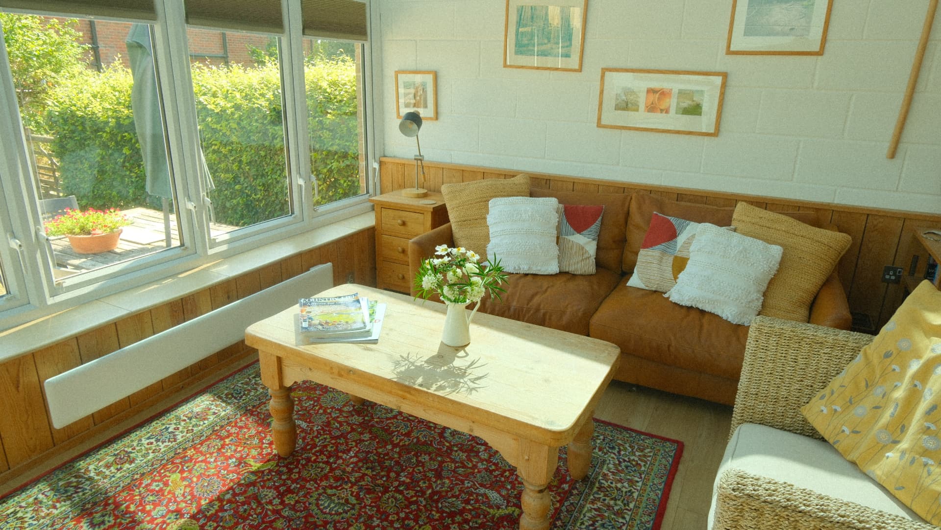 Afternoon sun in the garden room